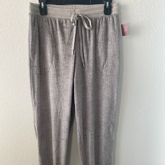 Secret Treasure Womens gray Fleece Cuffed Sleep Lounge Bottoms Sweat pant S 4-6 - Picture 1 of 4